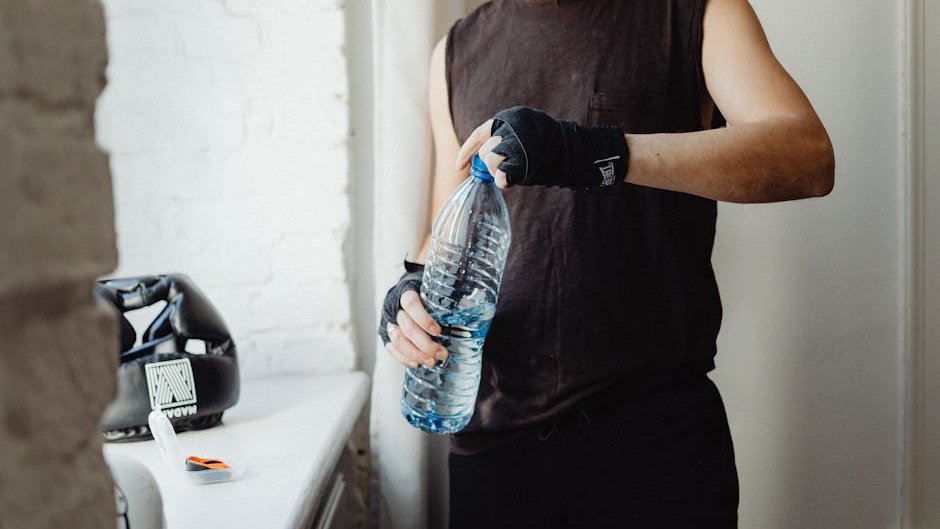 eau minérale bouteille sportive transpiration musc